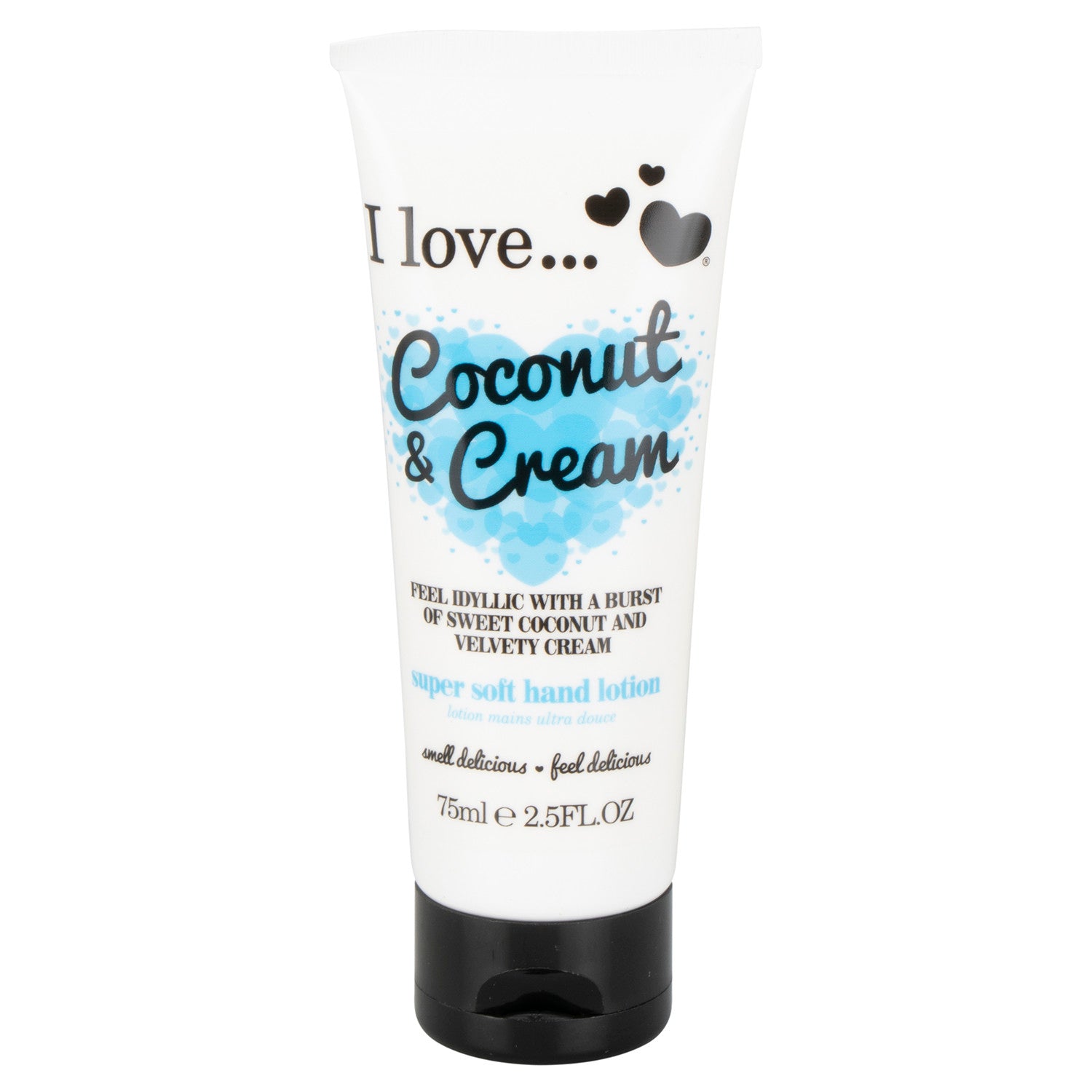I Love, I Love..., Moisturizing, Hand Lotion, Coconut & Cream, 75 ml