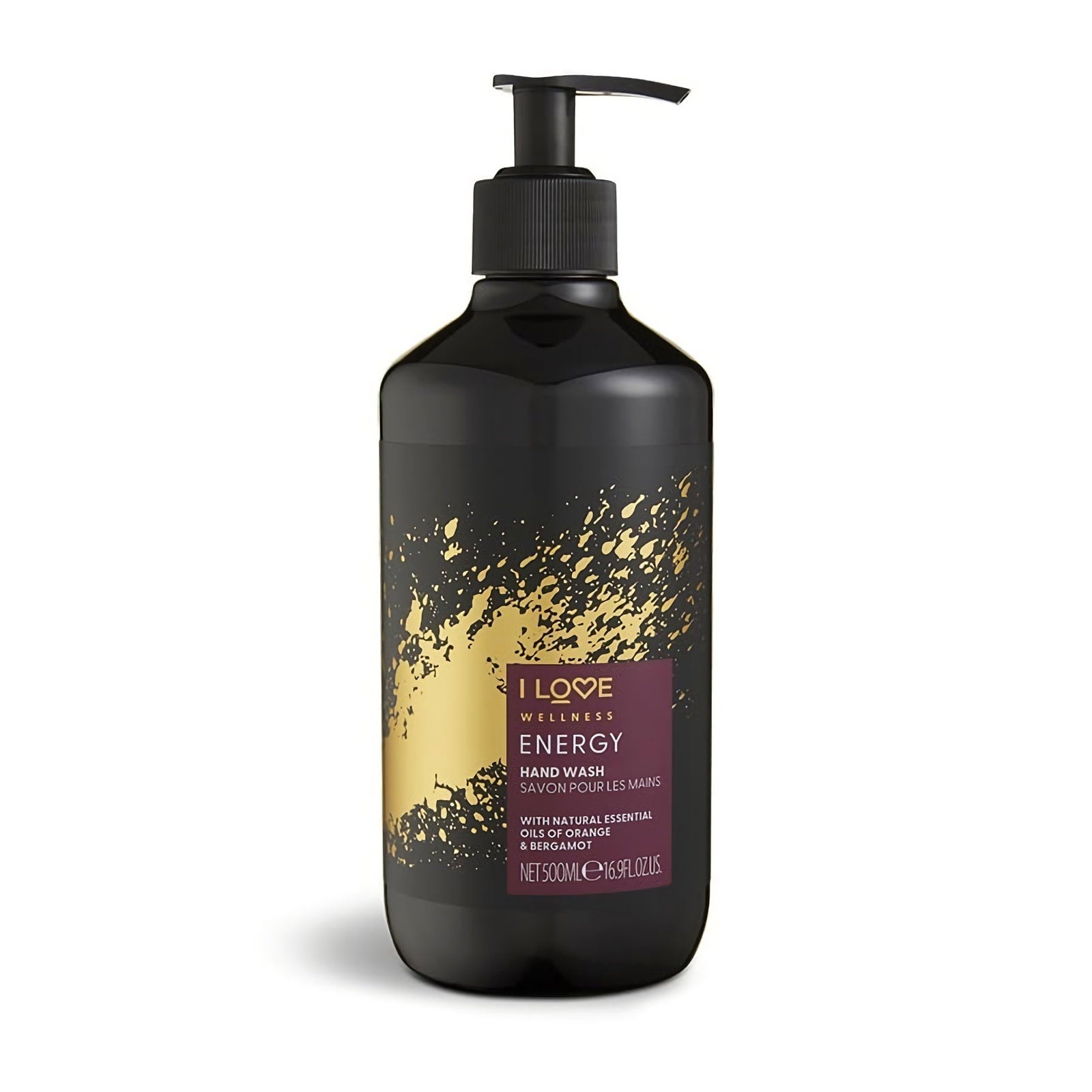 I Love, Wellness Energy, Apelsin & Bergamott, Rengöring, Flytande tvål, För händer, 500 ml