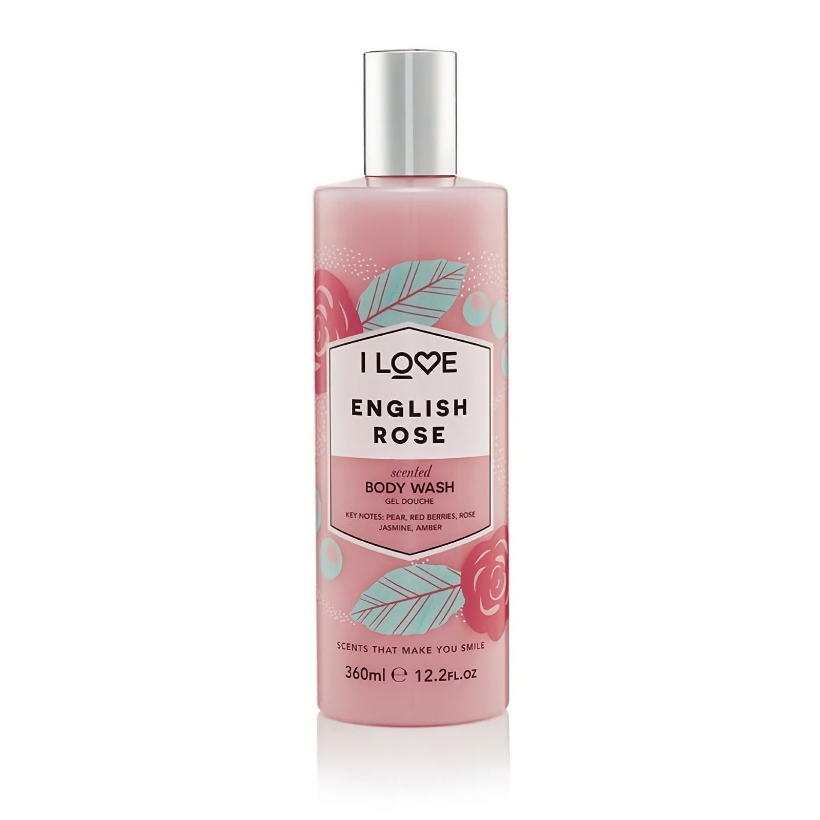 I Love, English Rose, Återfuktande, Duschgel, 360 ml