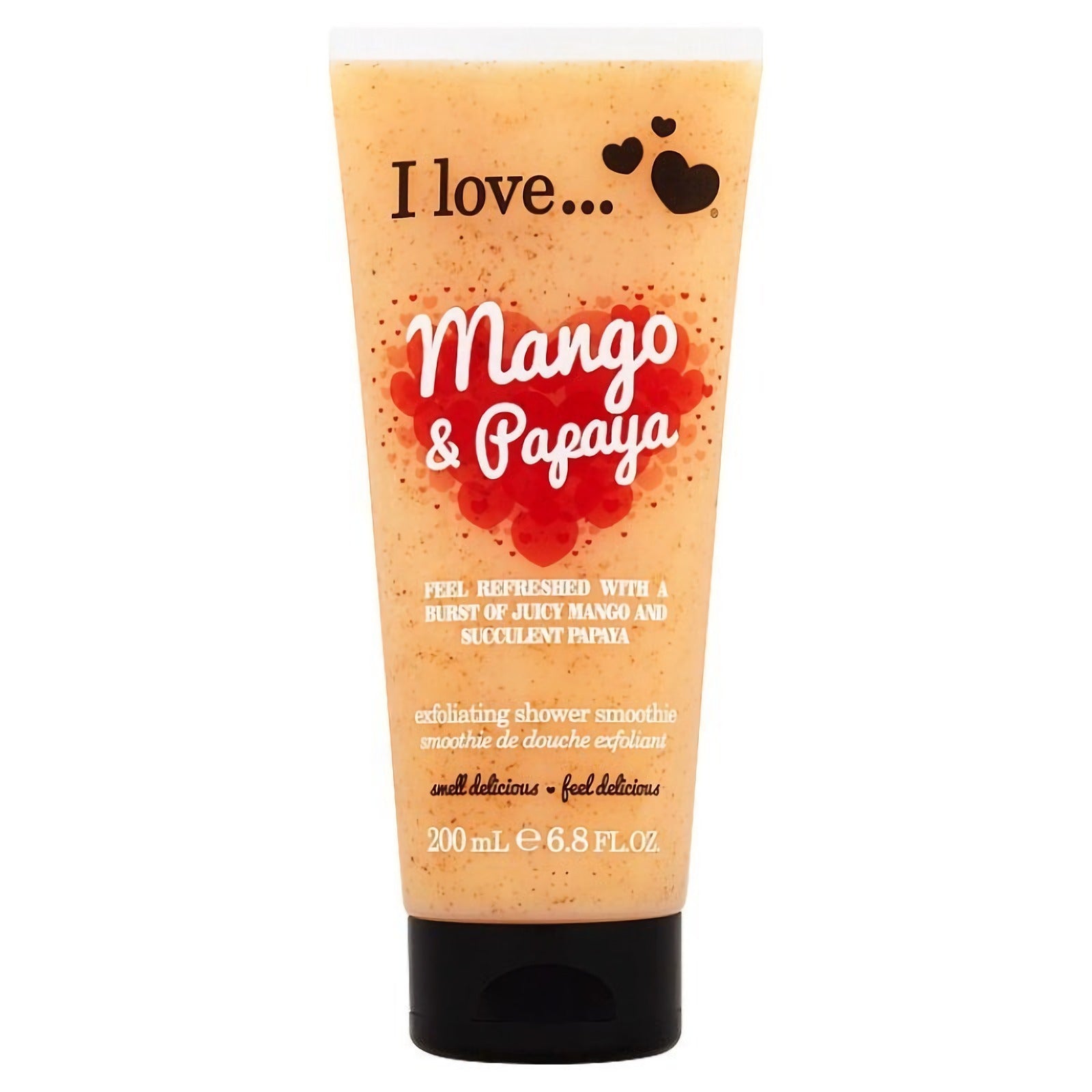 I Love, Originals, Mango och papaya, Exfoliering, Duschgel, För alla hudtyper, 200 ml