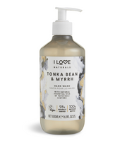 I Love, Naturals Collection, Tonkaböna & Myrra, Flytande tvål, För händer, 500 ml
