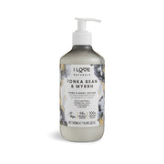 I Love, Naturals Collection, Vegan, Återfuktande och mjukgörande, Tonkaböna & Myrra, Lotion, För händer & kropp, 500 ml