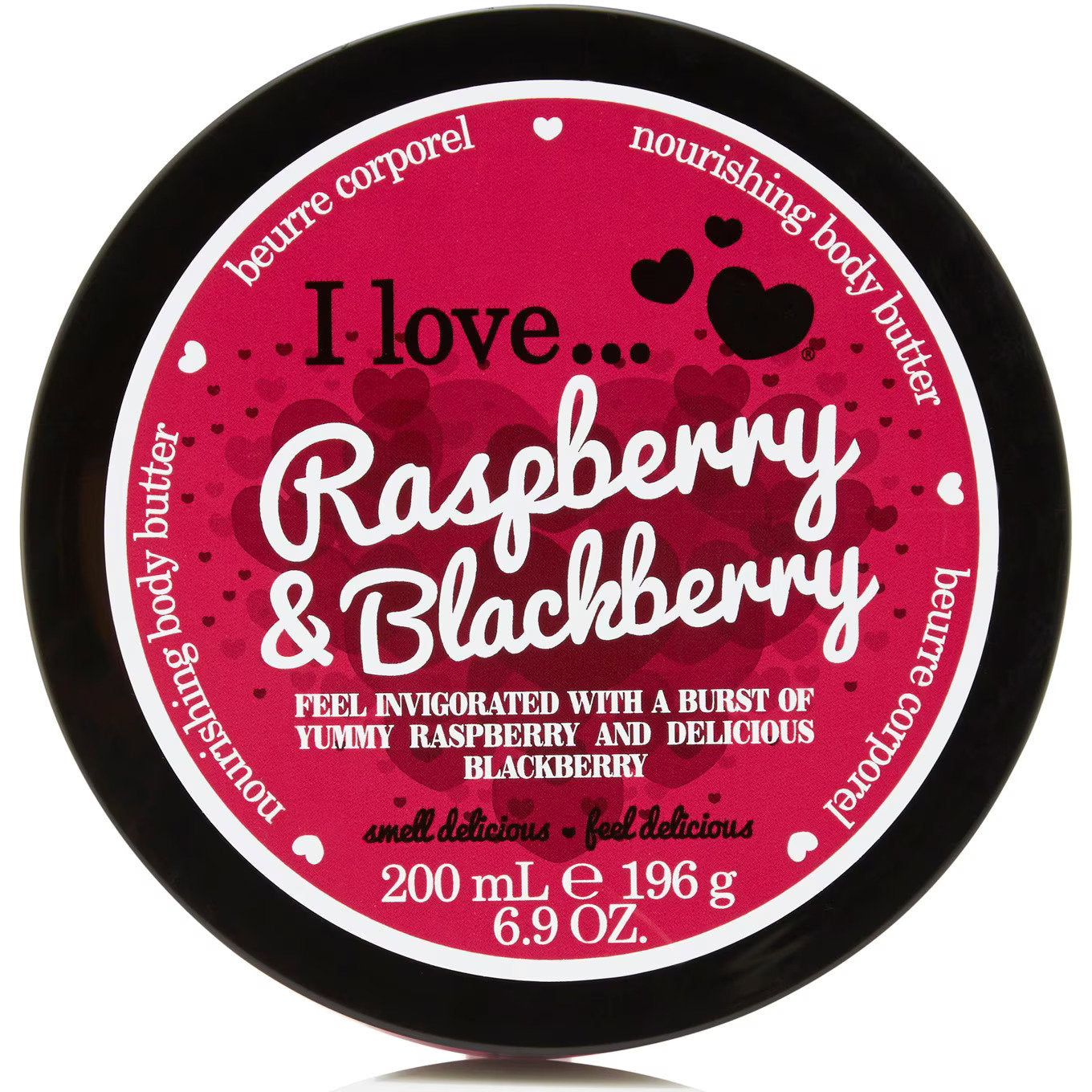 I Love, Raspberry & Blackberry, Hydra-närande, Kroppssmör, 200 ml
