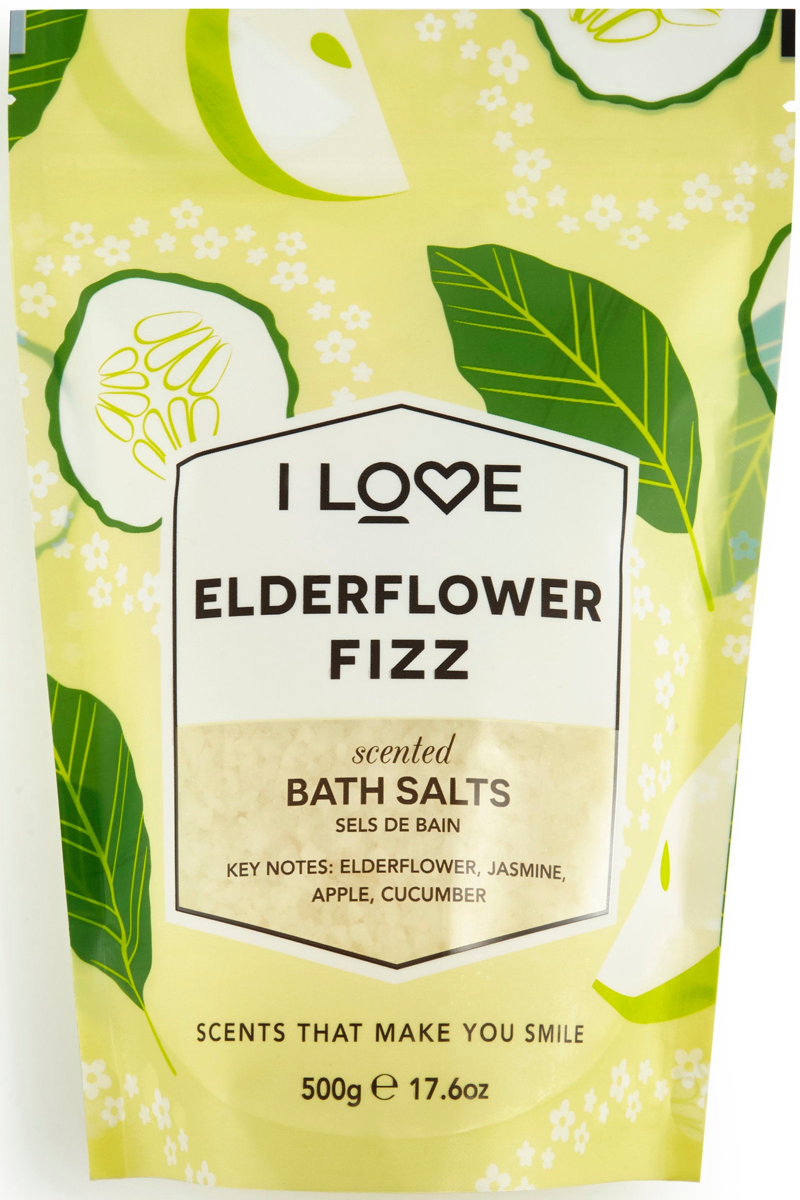 I Love, Signature Collection, Fläder Fizz, Bad salt, 500 g