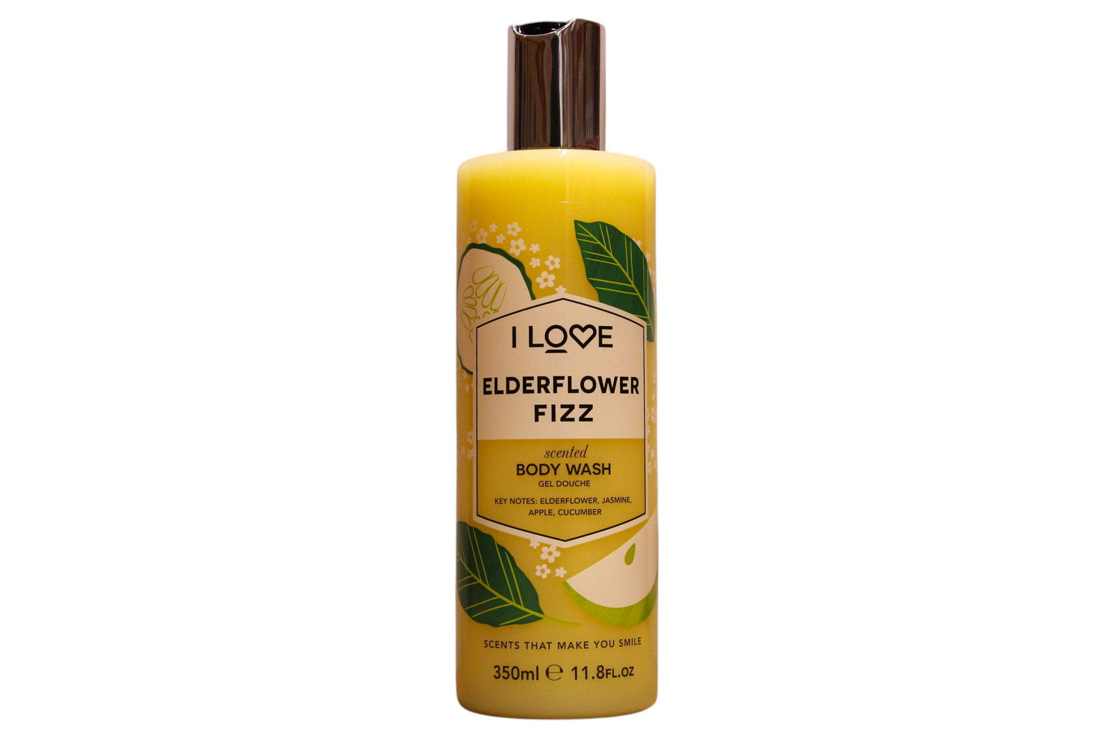 I Love, Signature Collection, Parabenfri, Rengöring, Fläder Fizz, Duschkräm, 360 ml