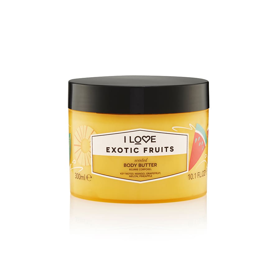 I Love, Signature Collection, Vegan, Återfuktande, Exotiska frukter, Kroppssmör, 330 ml