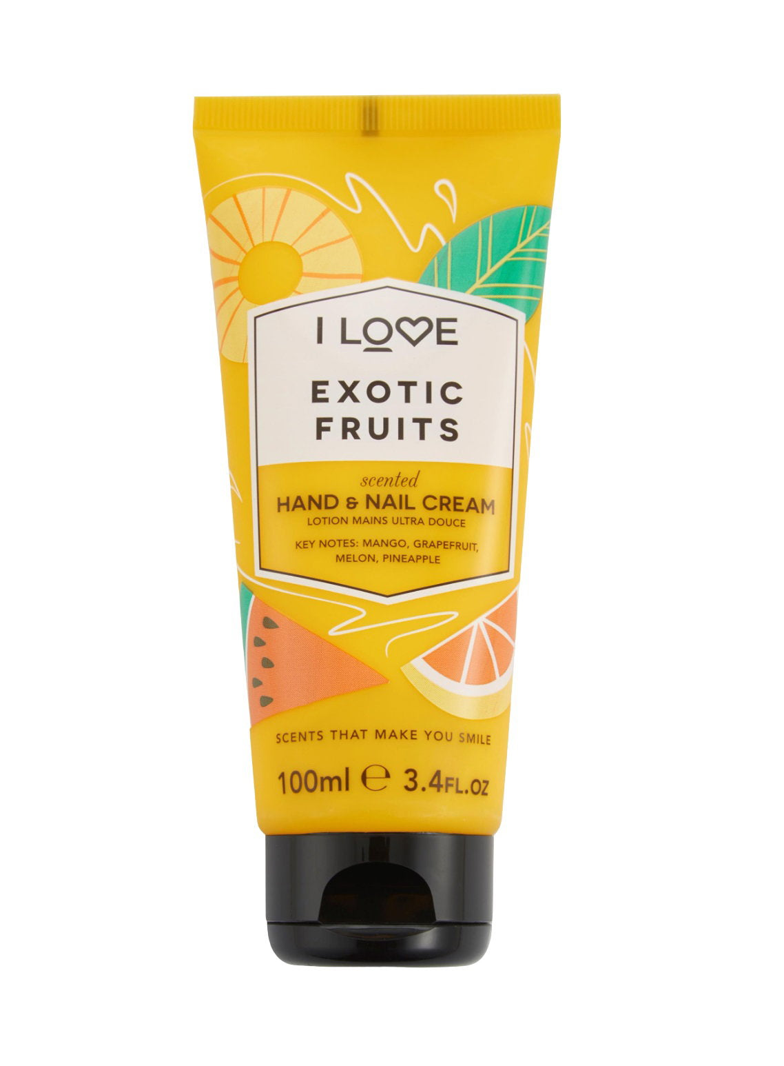 I Love, Signature Collection, Återfuktande, Hand- och nagelkräm, Exotiska frukter, 100 ml