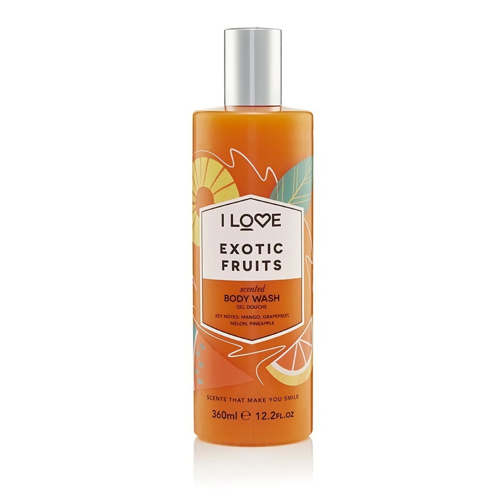 I Love, Signature Collection, Parabenfri, Rengöring, Exotiska frukter, Duschkräm, 360 ml