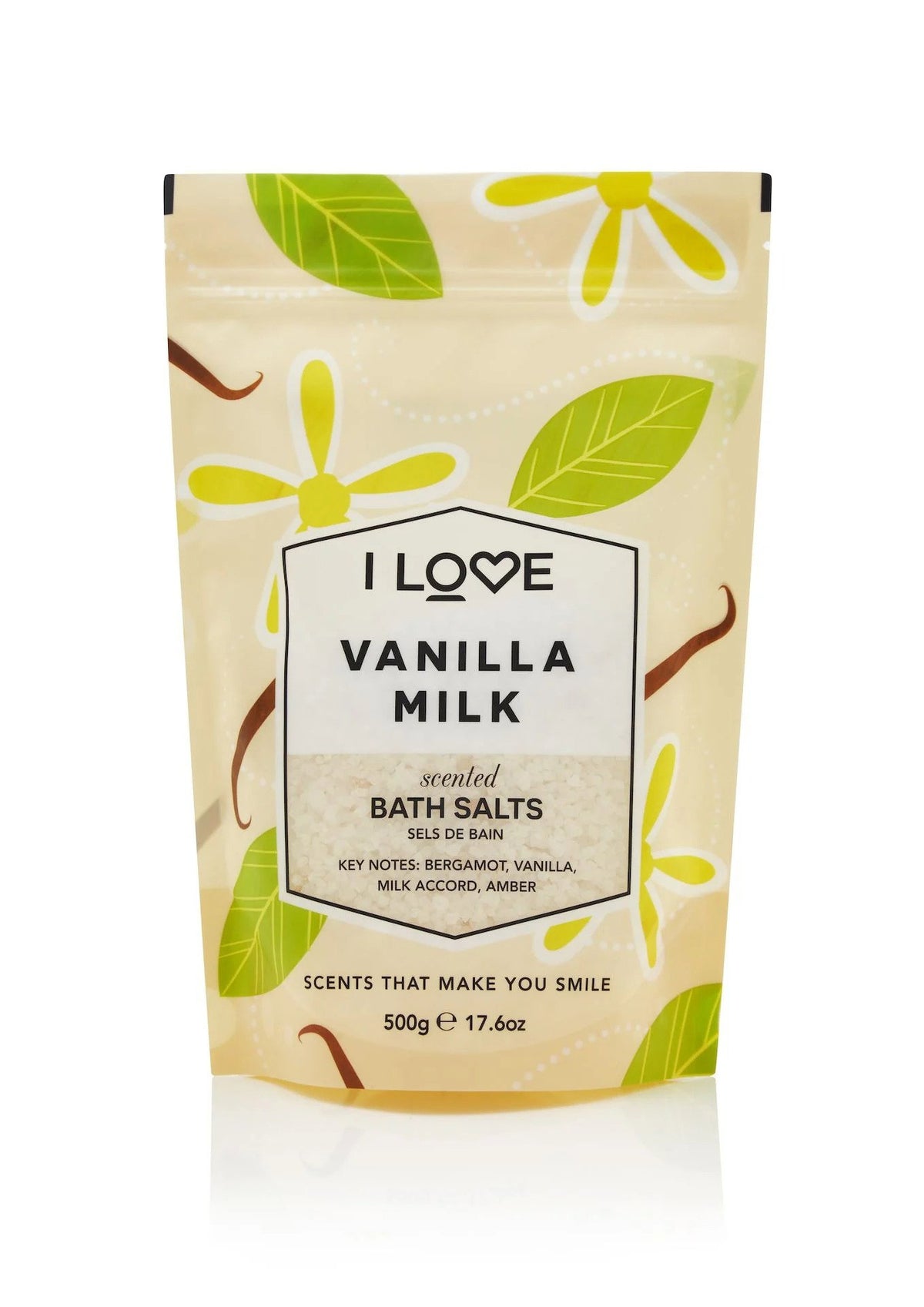 I Love, Signature Collection, Vaniljmjölk, Bad salt, 500 g