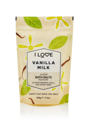 I Love, Signature Collection, Vaniljmjölk, Bad salt, 500 g