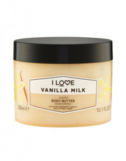 I Love, Signature Collection, Vegan, Återfuktande, Vaniljmjölk, Kroppssmör, 330 ml