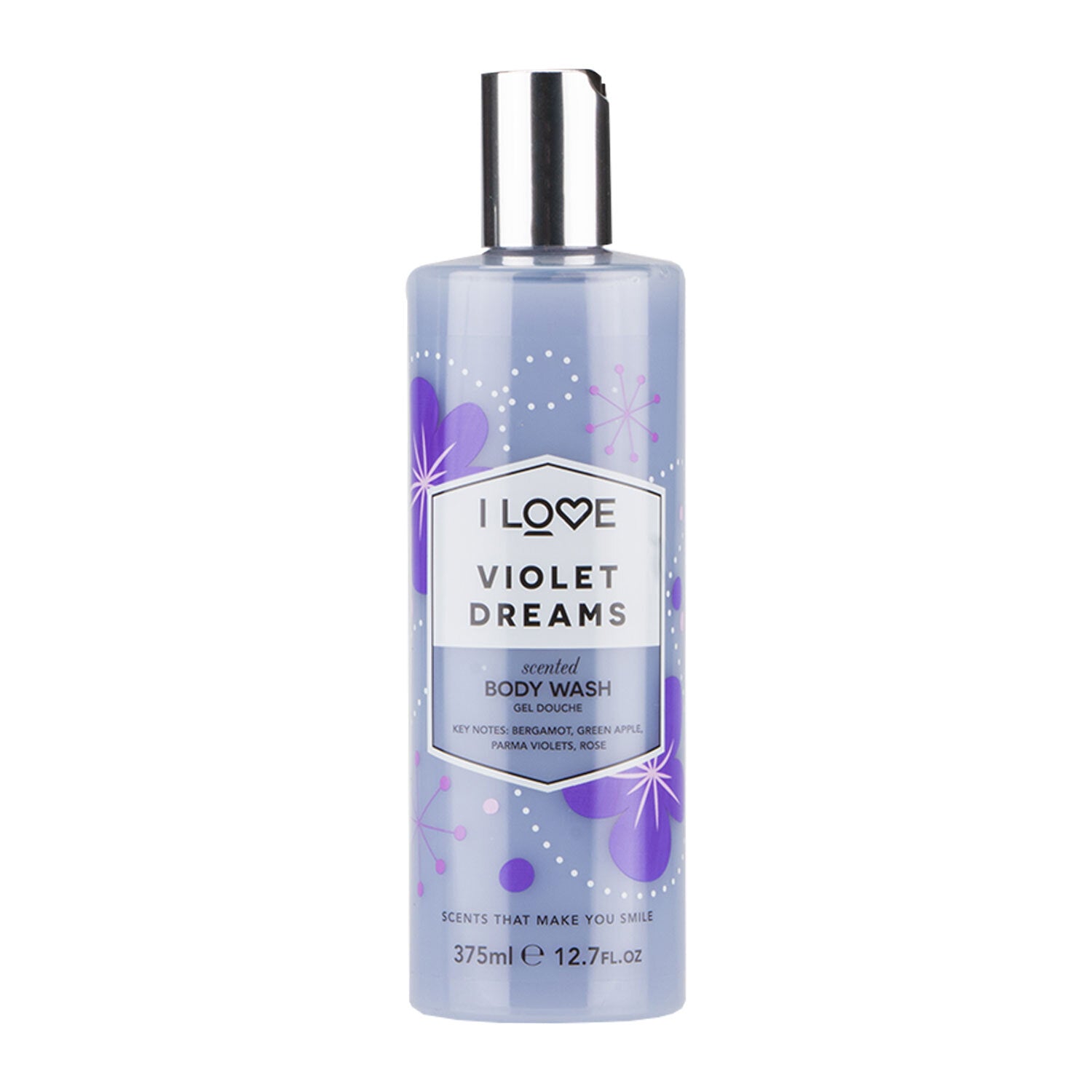 I Love, Signature Collection, Vegan, Rengöring, Violetta drömmar, Duschkräm, 360 ml