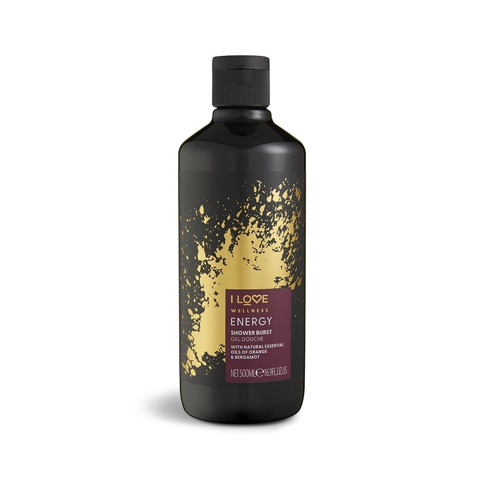 I Love, Wellness Energy, Vegan, Apelsin & Bergamott, Rengöring, Duschgel, För alla hudtyper, 500 ml