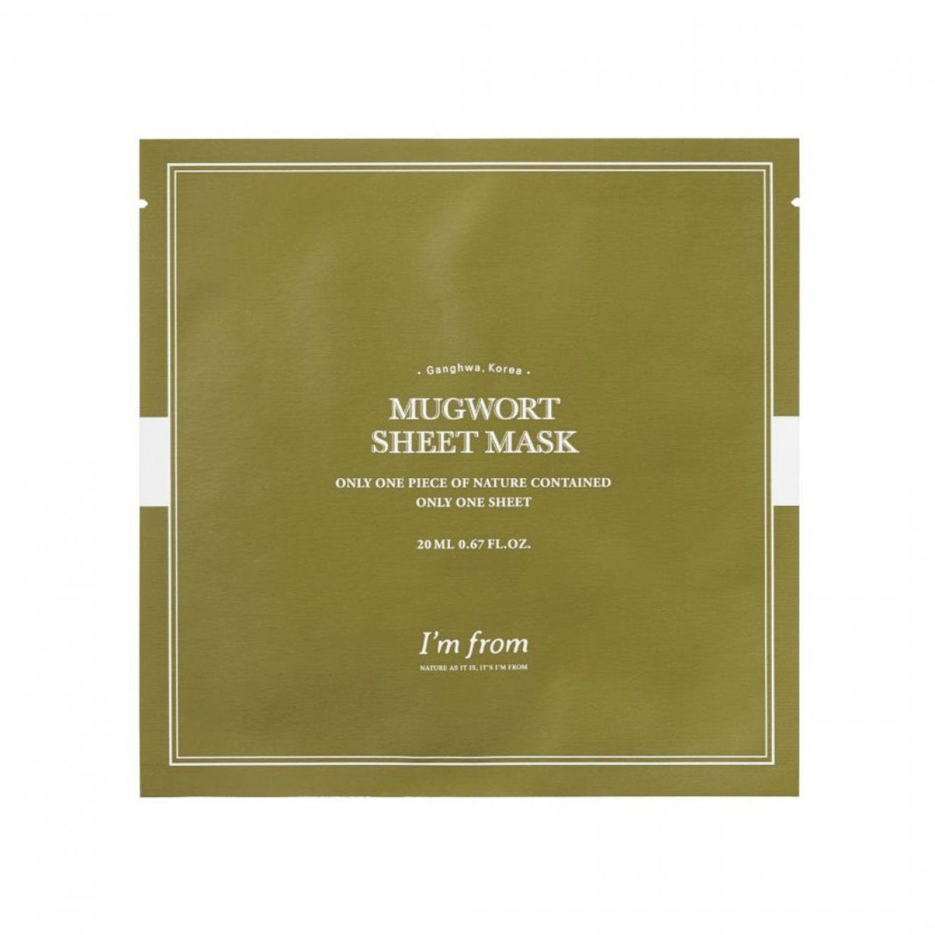I'm From, Mugwort, Uppfriskande, Återfuktande, Ansiktsmask, För ansiktet, 20 ml