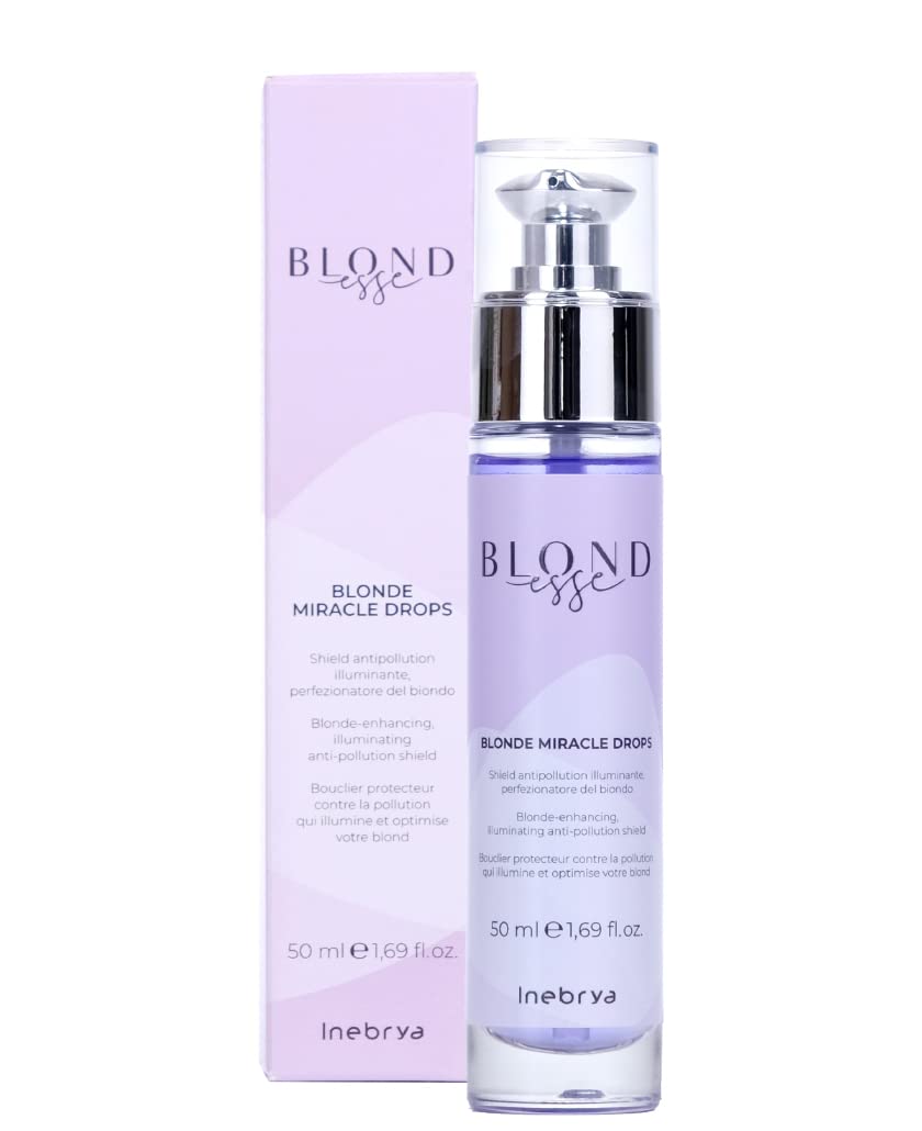 Inebrya, Blonde Miracle Drops, Hårserum, För neutralisering av gula toner, 50 ml