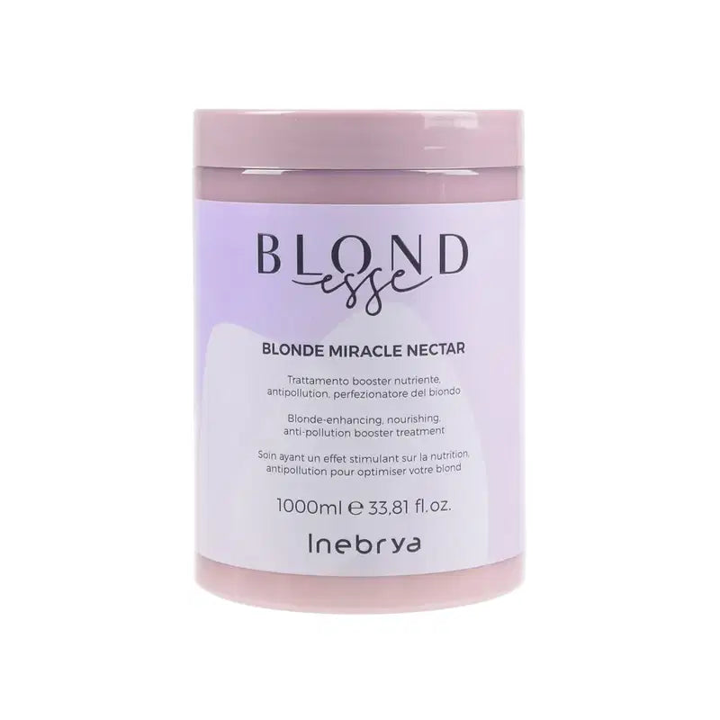 Inebrya, Blonde Miracle Nectar, Hårbehandlingskräm mask, Färgförstärkning, 1000 ml