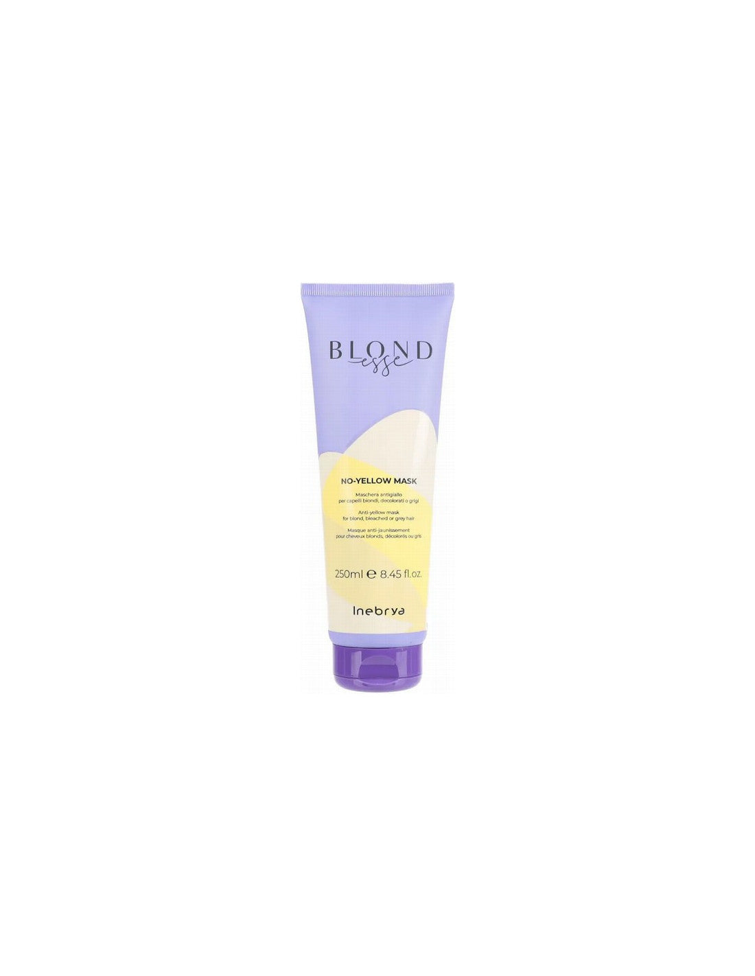 Inebrya, Blondesse No-Yellow, Hårbehandlingskräm mask, För neutralisering av gula toner, 250 ml