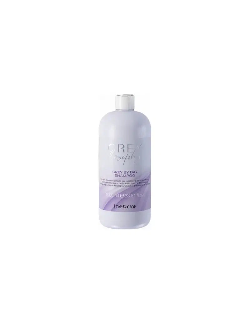 Inebrya, Grey By Day, Hårschampo, För neutralisering av gula toner, 1000 ml