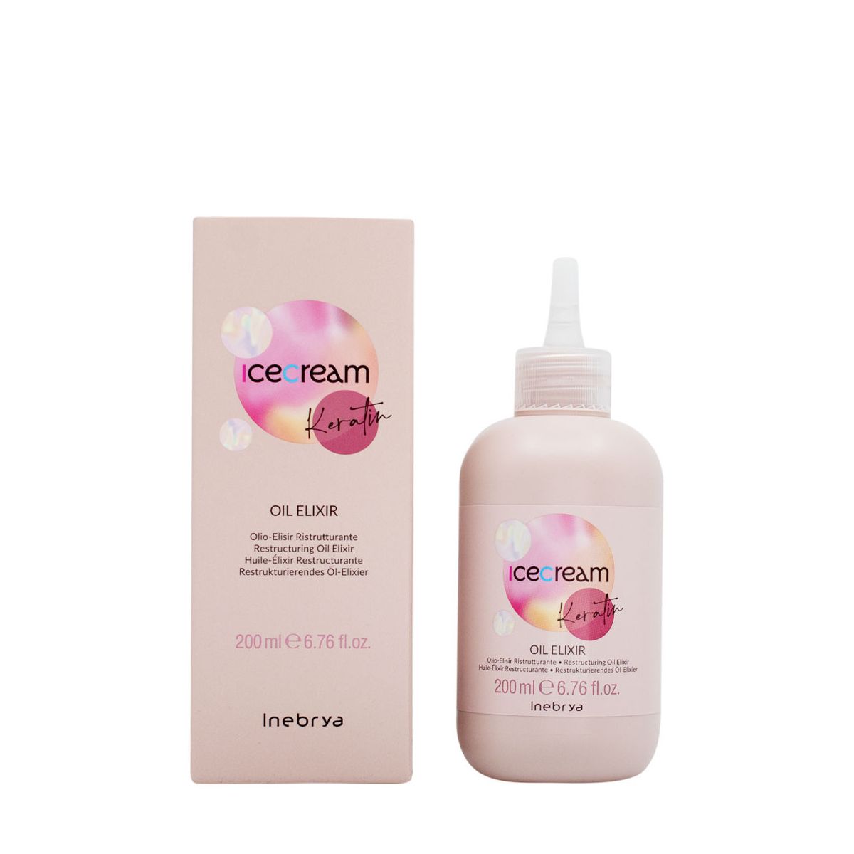 Inebrya, Ice Cream Keratin, Håroljebehandling, Omstrukturering, 200 ml