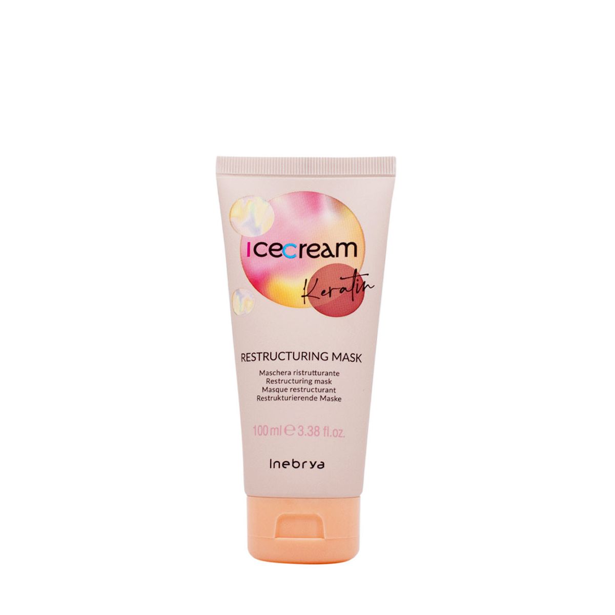 Inebrya, Ice Cream Keratin, Hårschampo, Omstrukturering, 100 ml