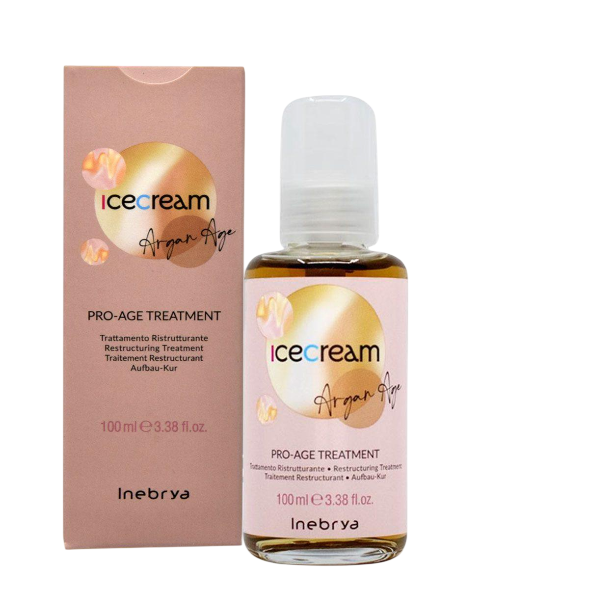 Inebrya, Ice Cream Pro-Age, Arganolja, Håroljebehandling, Omstrukturering, 100 ml