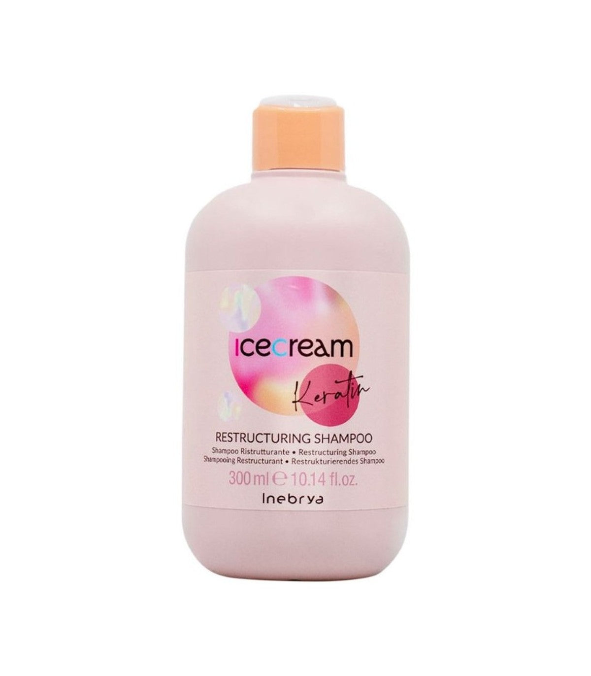 Inebrya, Ice Cream Keratin, Hårschampo, Utjämning, 300 ml