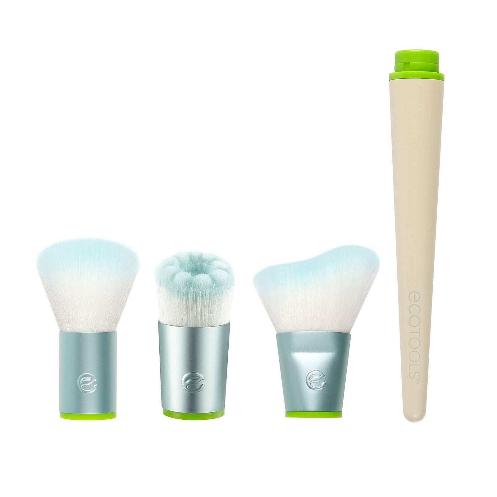 Utbytbara Set EcoTools: Utbytbara, Foundationborste + Utbytbara, Blandande, Rougeborste + Utbytbara, Vinklad, Rougeborste