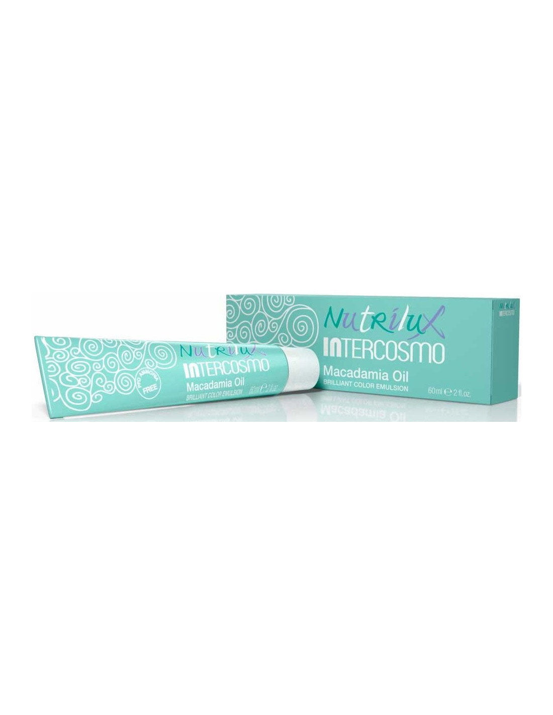 Intercosmo, Nutrilux, Permanent hårfärg, 5.13 Light Brown Golden Ash, 60 ml
