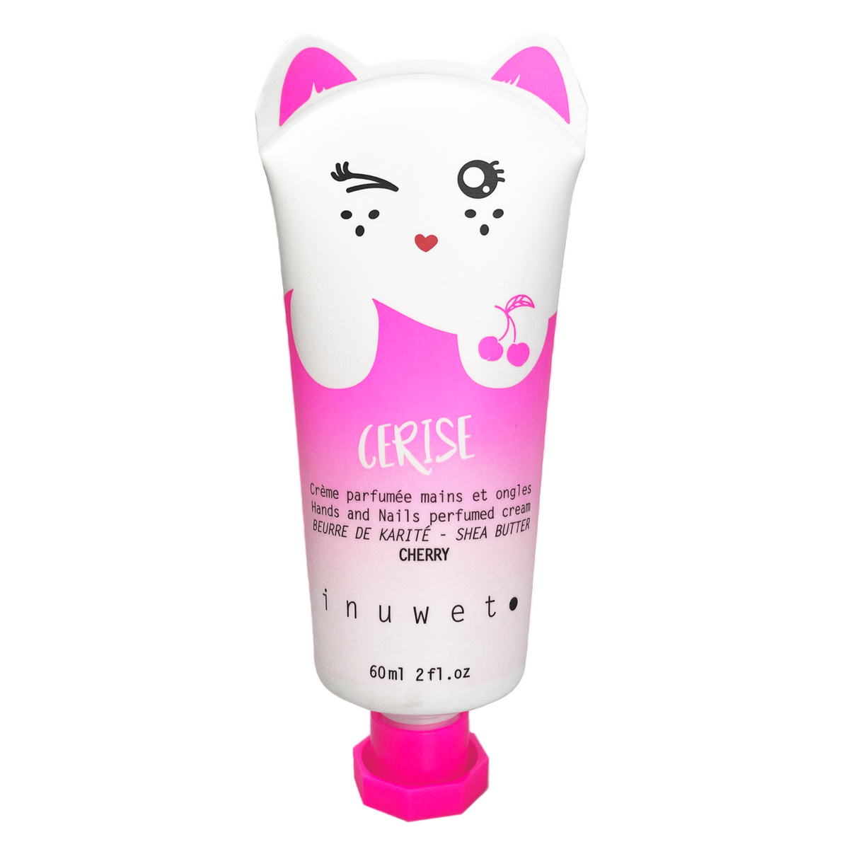 Inuwet, Cherry, Vegan, Återfuktande och näringsgivande, Handkräm, Fruktig, 60 ml