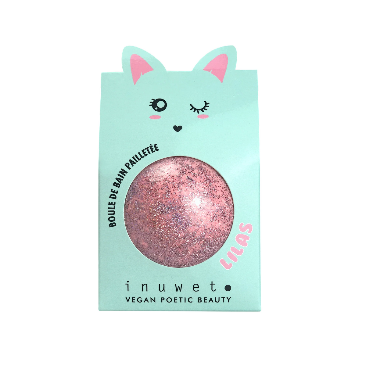 Inuwet, Lilas, Återfuktande, Blommig, Badbomb, 120 g