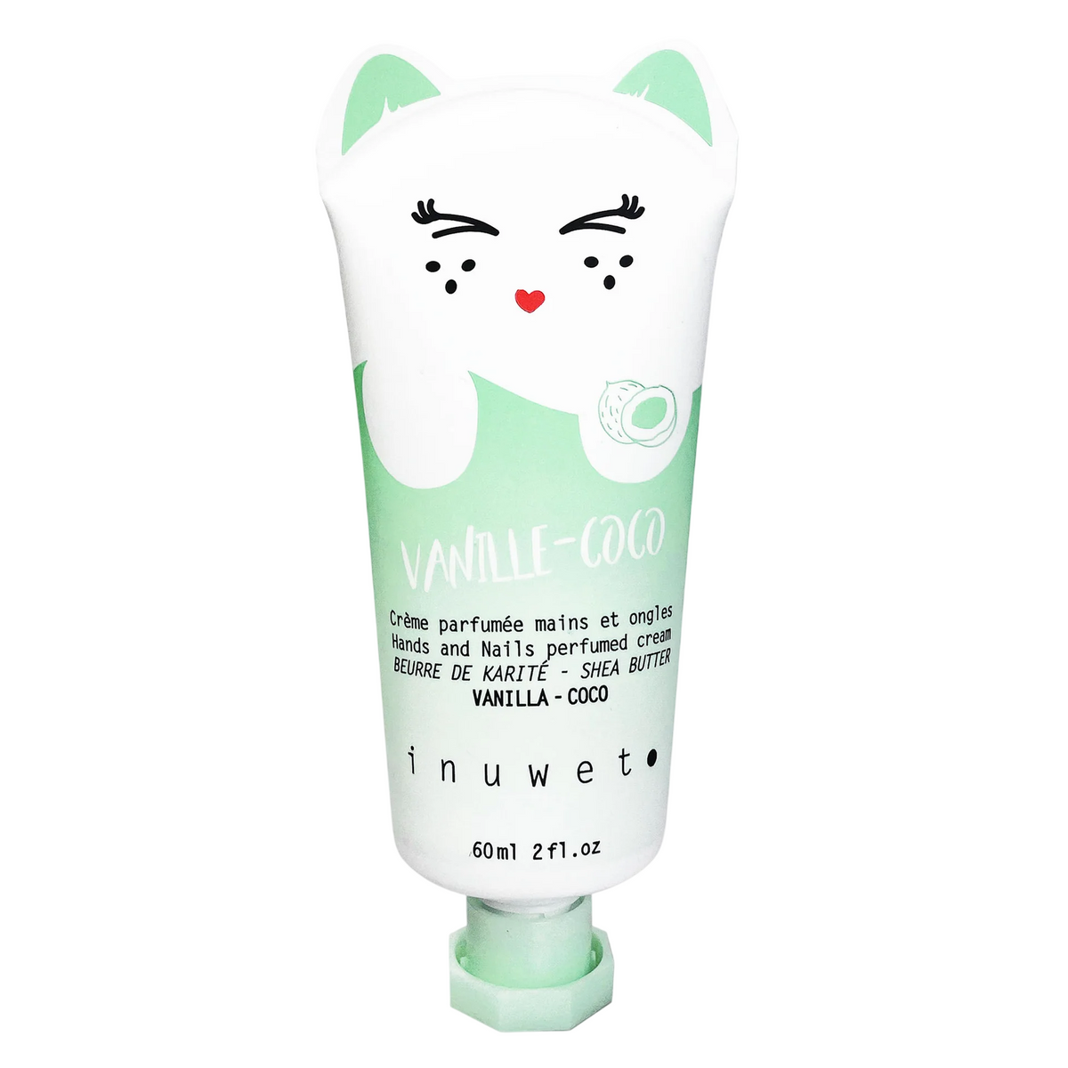 Inuwet, Vanilla-Coco, Vegan, Hydrating & Nourishing & Softening, Hand- och nagelkräm, Vanilj, 60 ml