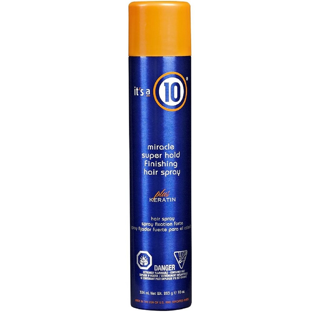 It's a 10, Miracle Super Hold Finishing Spray Plus Keratin, Hårspray, Stil, Extra starkt grepp, 334 ml