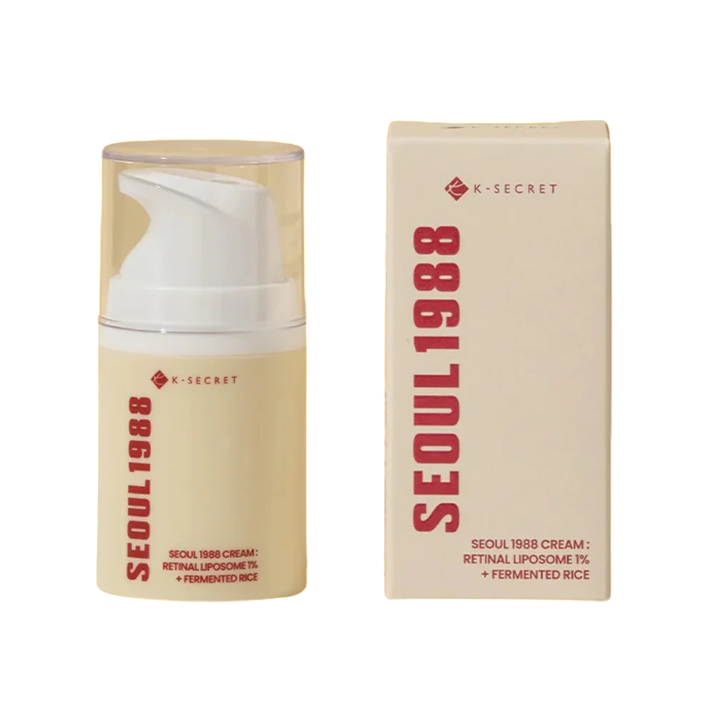 K-Secret, Seoul 1988, Retinal Liposome + Fermented Rice, Anti-rynkor, Grädde, För ansiktet, 50 ml