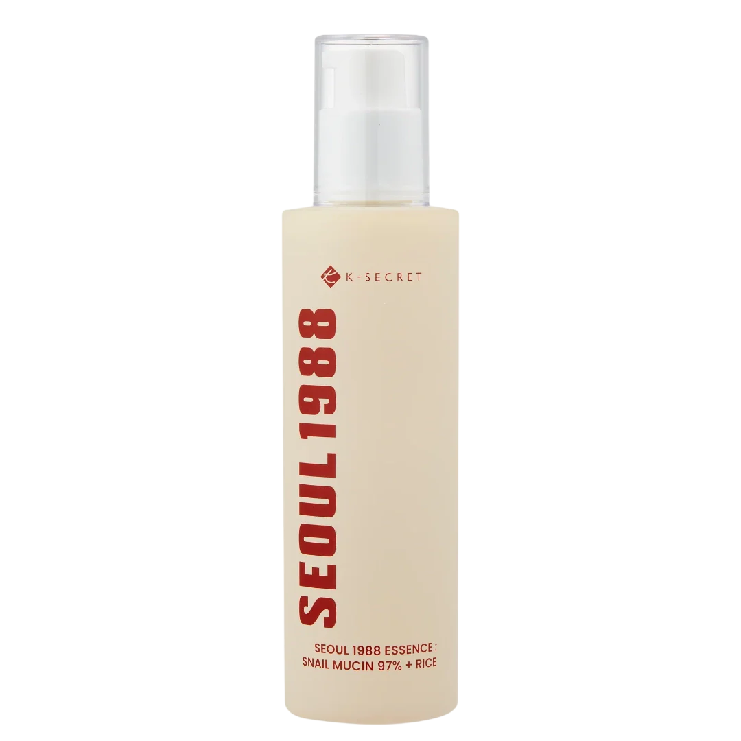 K-Secret, Seoul 1988, Snail Mucin 97% + Rice, Återfuktande, Essensvatten, 100 ml