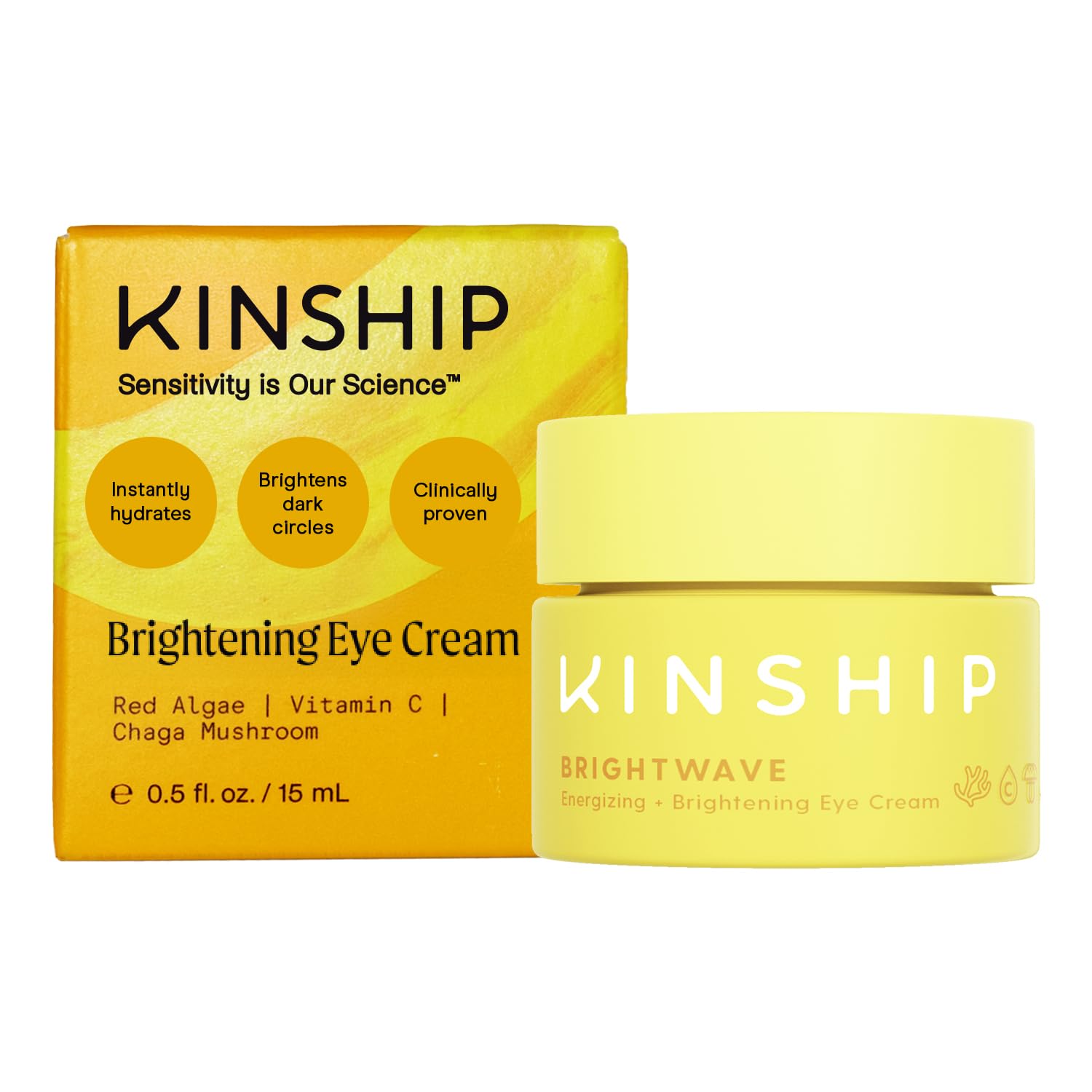 Kinship, Brightwave, Vitamin C, Upplysning, Ögonkräm, 15 ml
