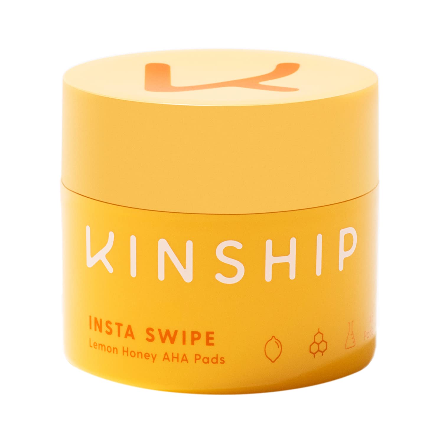 Kinship, Insta Swipe AHA Lemon Honey Pads, Exfoliering, Peel-off pads, 45 st