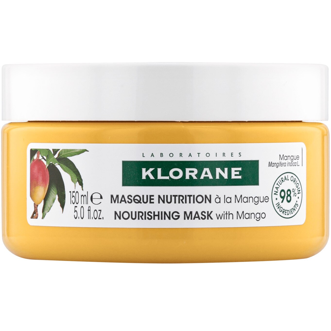 Klorane, Mango Butter Nutrition, Hårbehandlingskräm mask, För näring, 150 ml