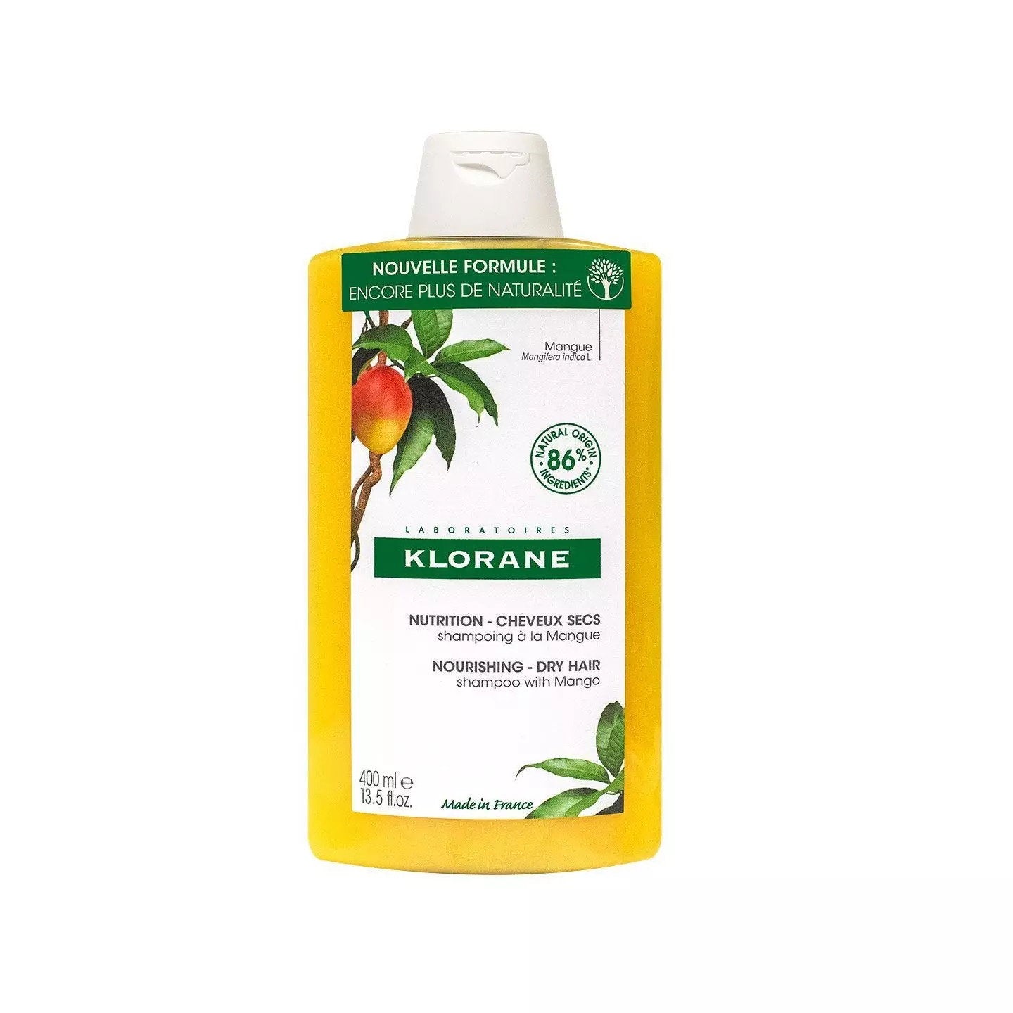 Klorane, Mango Butter Nutrition, Mango, Hårschampo, För näring, 400 ml