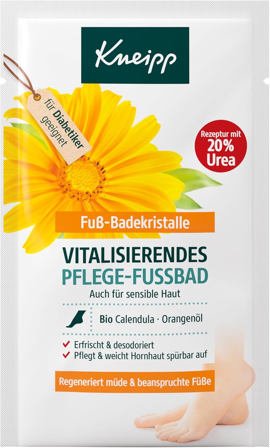 Kneipp, Foot Care, Ringblomma, Avslappnande, Bad salt, 40 g
