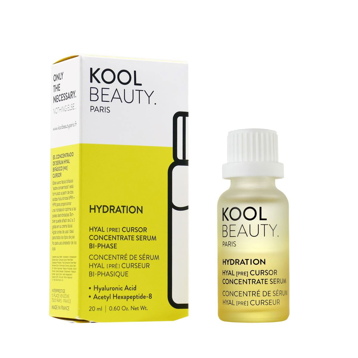 Kool Beauty, Hyal Pre Cursor Concentrate, Återfuktande, Serum, För ansiktet, 20 ml