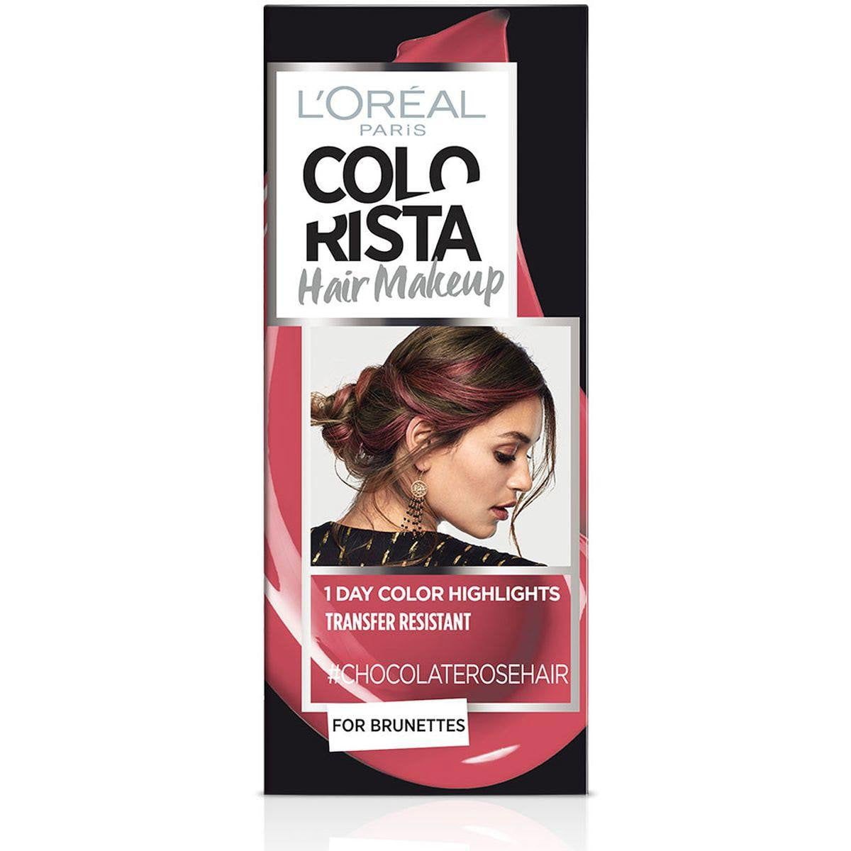 L'Oreal Paris, Colorista Hair Makeup, Semi-permanent hårfärg,  #CHOCOLATEROSEHAIR, 30 ml