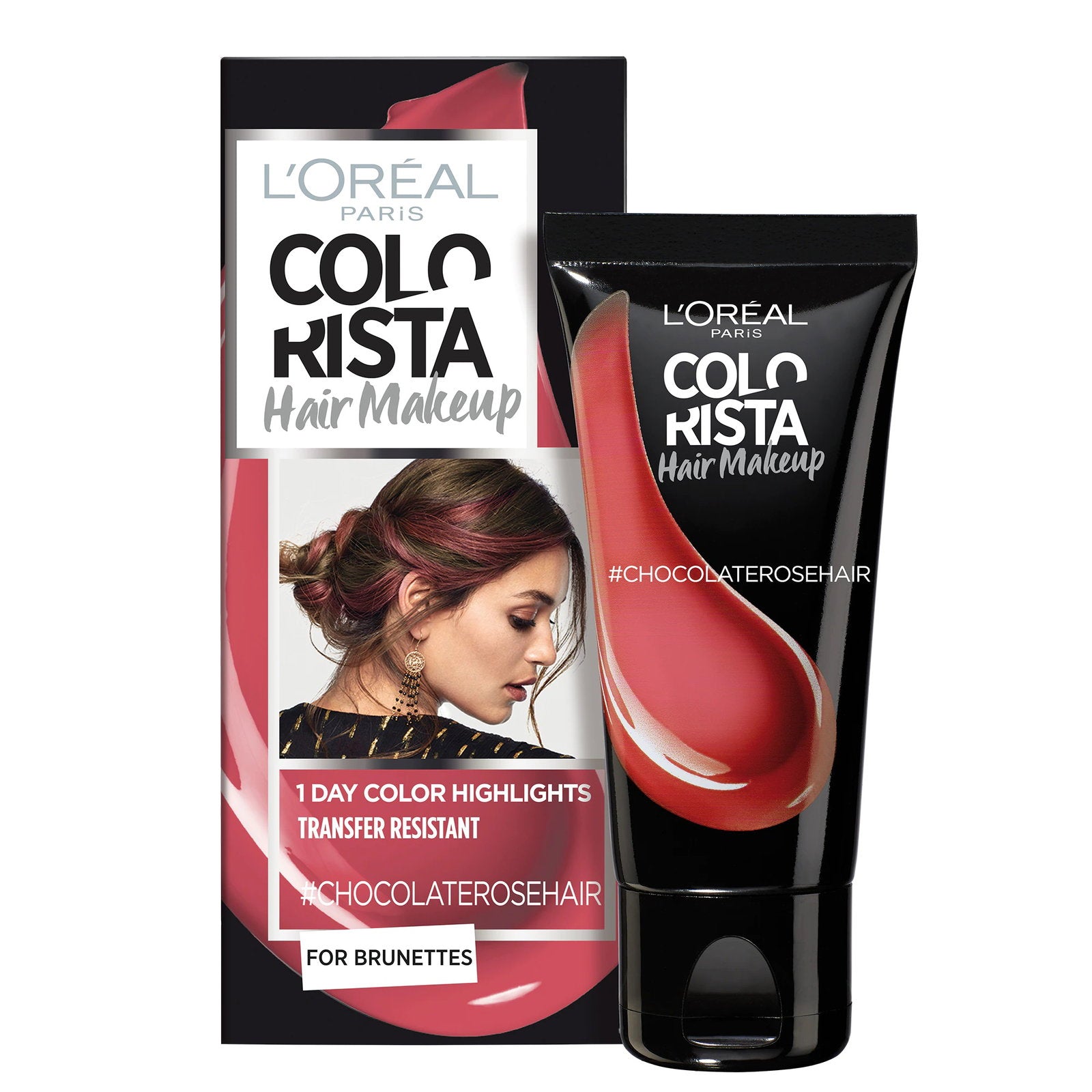 L'Oreal Paris, Colorista Hair Makeup, Semi-permanent hårfärg,  #CHOCOLATEROSEHAIR, 30 ml