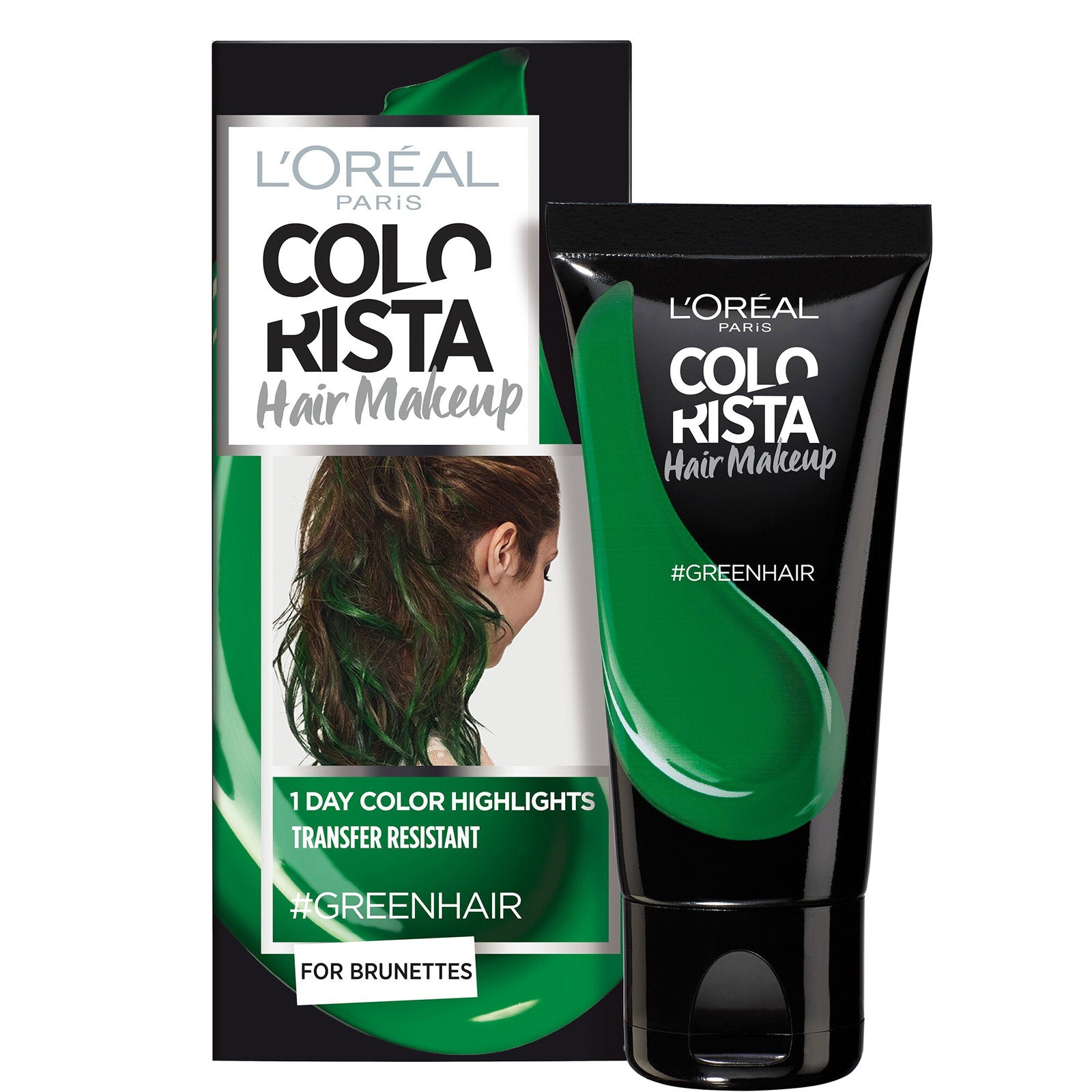 L'Oreal Paris, Colorista Hair Makeup, Semi-permanent hårfärg,  #GREENHAIR, 30 ml