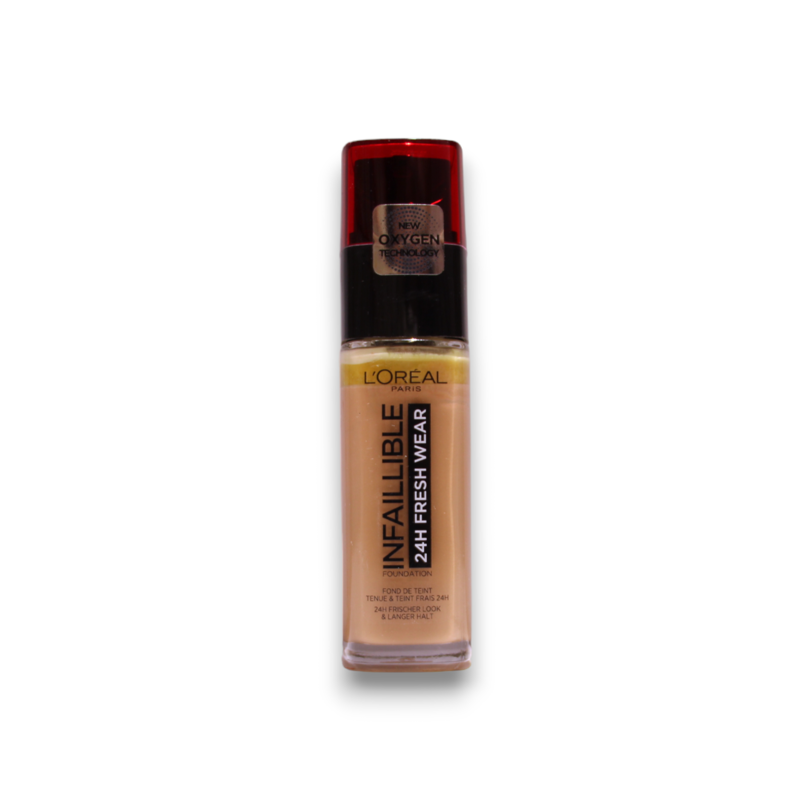 L'Oreal Paris, Infaillible 24h Fresh Wear, Heldagsanvändning, Flytande foundation, 300, Bärnsten, SPF 25, 30 ml