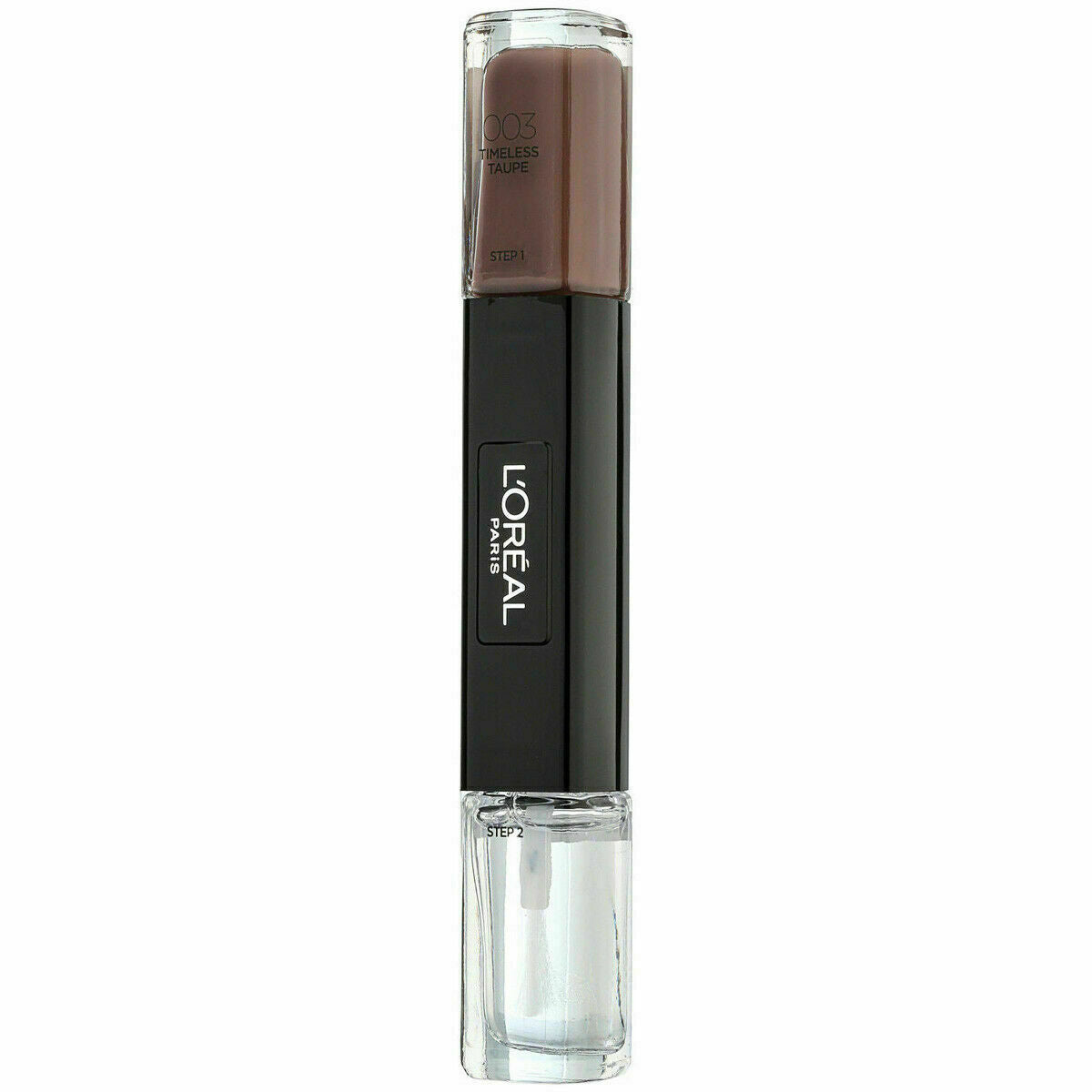 L'Oreal Paris, Infallible, Gel-effekt, Nagellack 2-i-1, 003, Tidlös taupe, 2 x, 5 ml