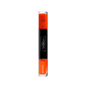 L'Oreal Paris, Infallible, Gel-effekt, Nagellack 2-i-1, 013, Extrem Orange, 2 x, 5 ml