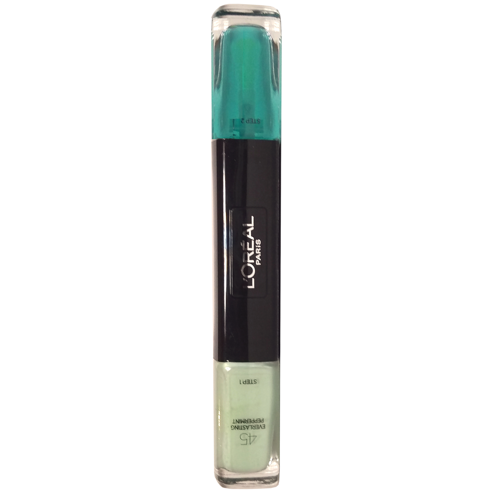 L'Oreal Paris, Infallible, Gel-effekt, Nagellack 2-i-1, 45, Evig pepparmynta, 2 x, 5 ml
