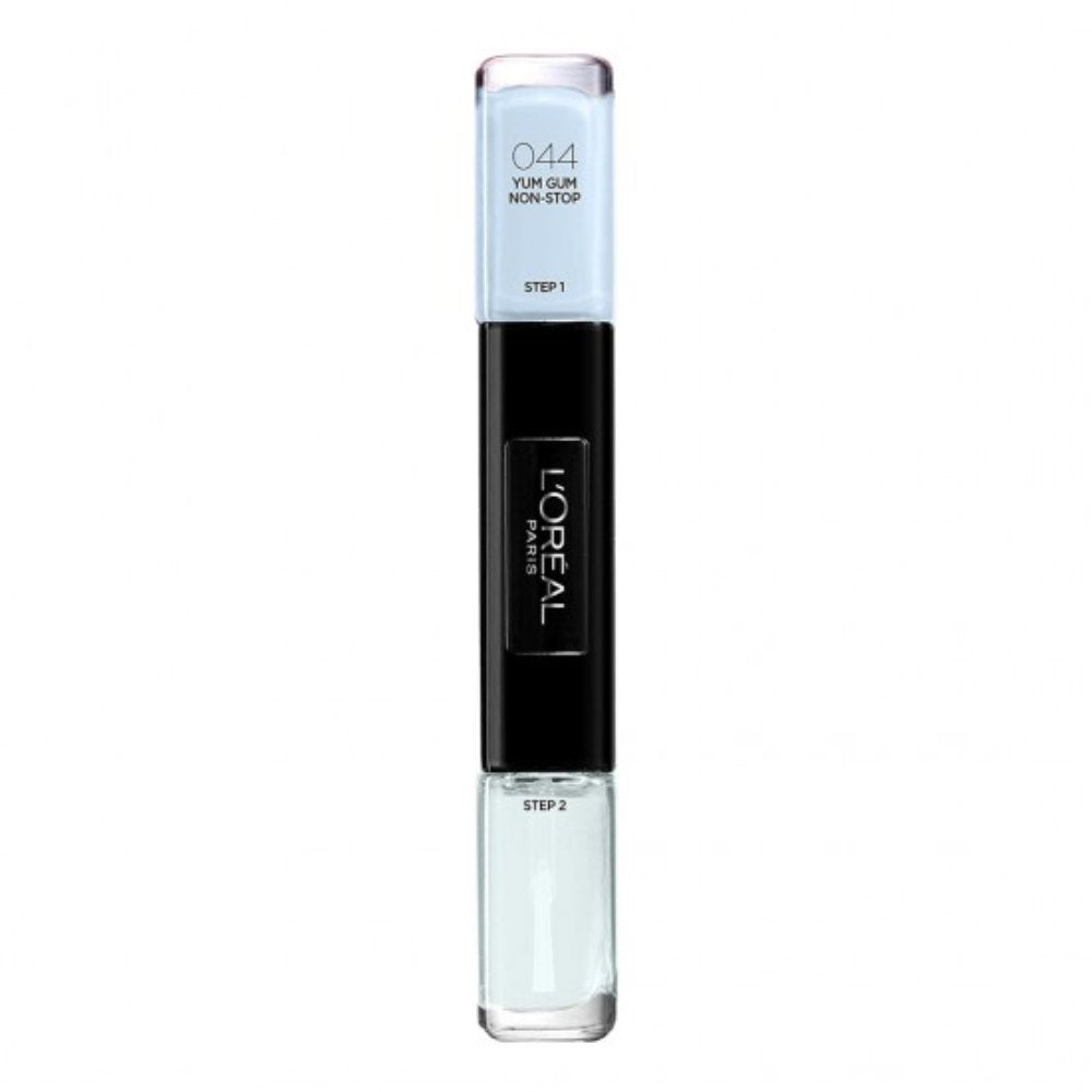 L'Oreal Paris, Infallible, Nagellack 2-i-1, 44, Yum Gum Non-Stop, 2 x, 5 ml