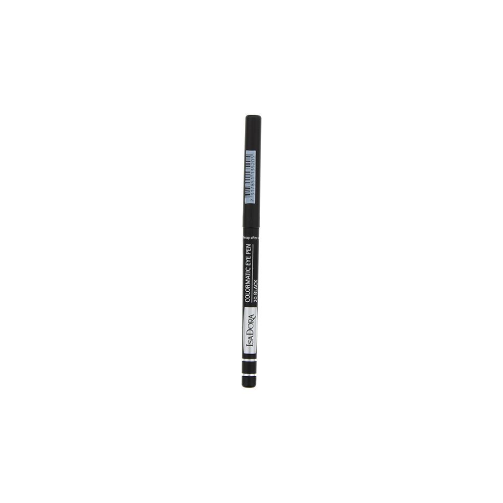 IsaDora, Colormatic, Indragningsbar, Kajal ögonpenna, 20, Svart, 0.28 g