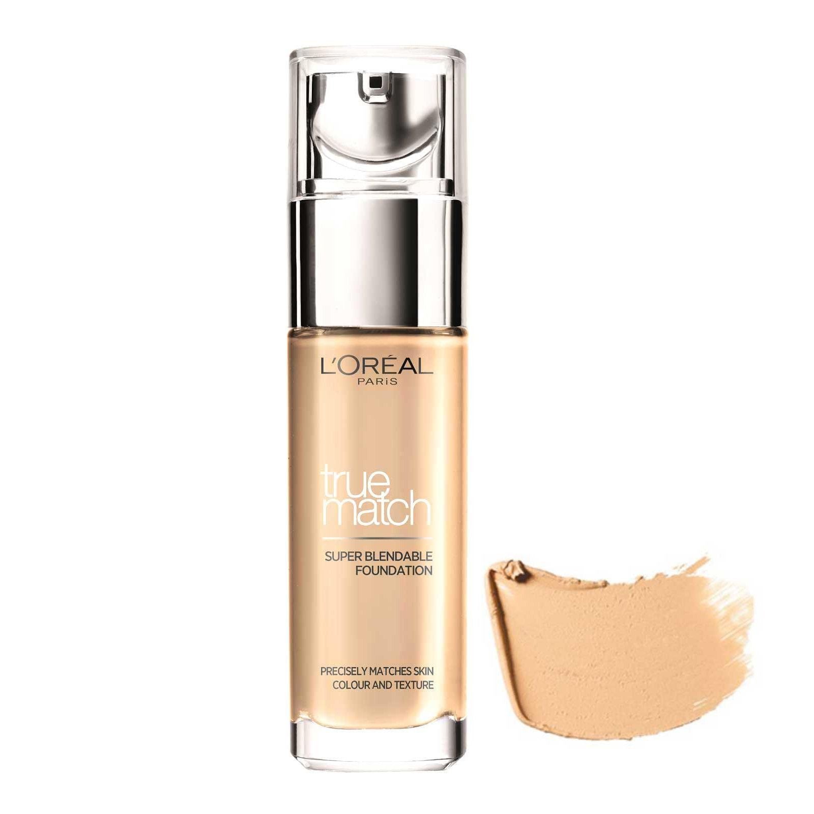 L'Oreal Paris, True Match, Hyaluronsyra, Naturlig finish, Flytande foundation, 5.N, Sable Sand, SPF 17, 30 ml